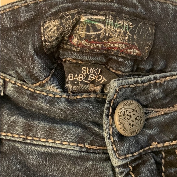 Blue Straight Leg Jeans with Classic Denim Style - Picture 3 of 7